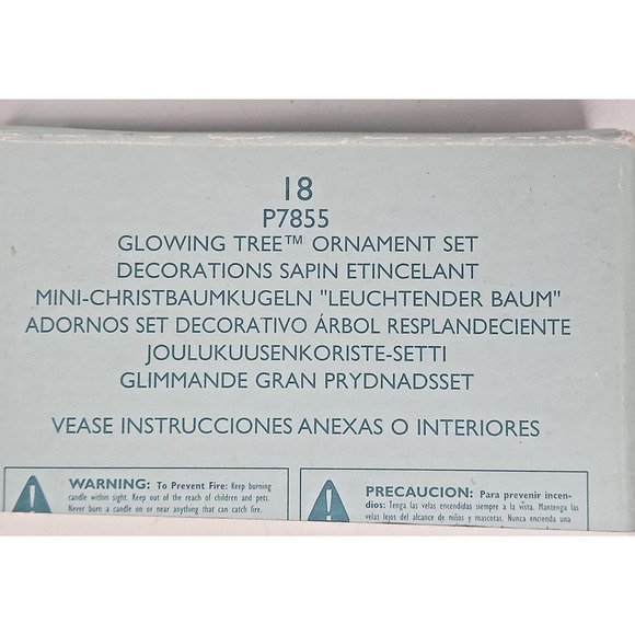 Partylite Glowing Tree Ornament Set Extremely Rare Retired NIB P2A/P7855 Gold - Picture 3 of 3